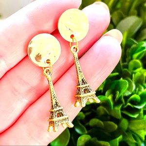 Golden Eiffel Tower Earrings